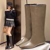 Fashion Square Toe Block Heel Thigh Boots Women's 2025 New Fall Vintage Versatile Tall Boots