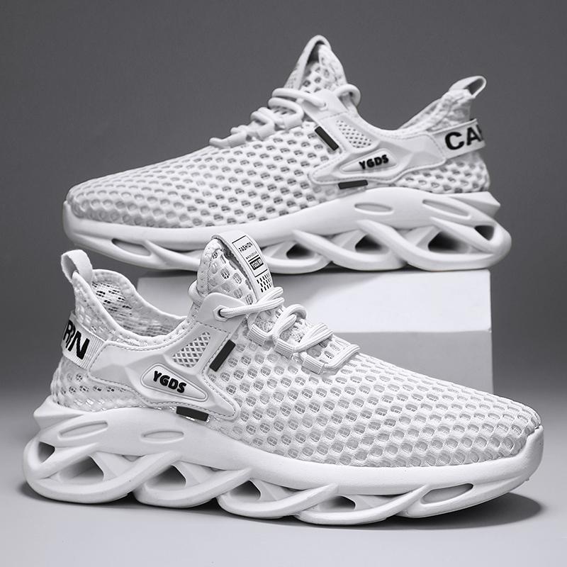 YRZL Mens Outdoor Sneakers Summer Breathable Mesh Shoes Lightweight Non Slip Tennis Walking Shoes for Men Sport Casual Shoes