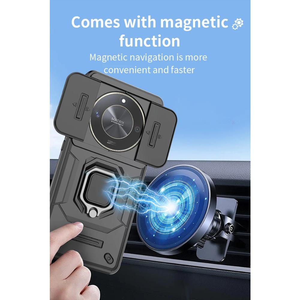 Husă armură pentru Honor Magic 6 Lite X9b Magic 5 Lite X9a Husă de protecție Suport magnetic Inel Husă de protecție completă pentru afaceri