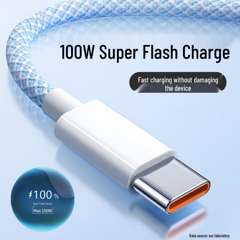 66W Super Fast Charge 5A Type-C Cable for Apple, Huawei, Xiaomi P40/P30/Mate30 PD Charging