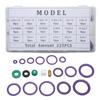225PCS Car Air Conditioner O Ring Seal Set 14 Sizes Assortment with Washer Spacer for Machinery Industry Home