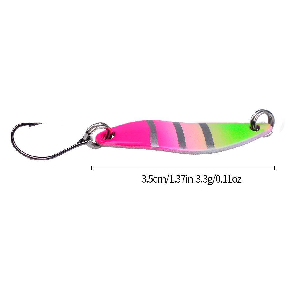 

Металлическая приманка с пайетками Makou: Микрообъекты, цветные семена дыни, белый полосатый окунь, в форме ложки