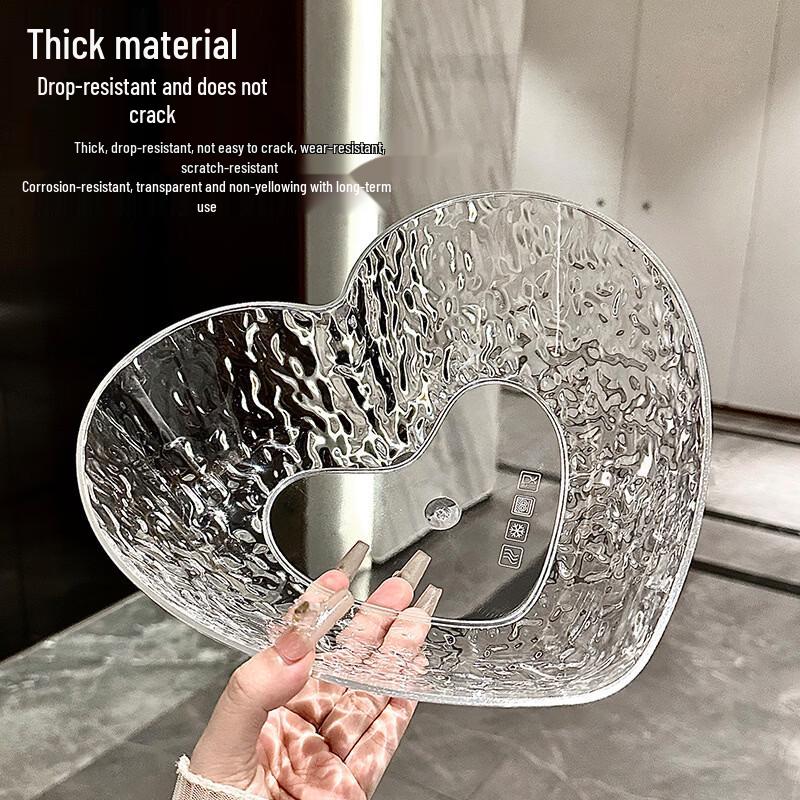 Ruhan Transparent Heart Rippled Fruit Plate