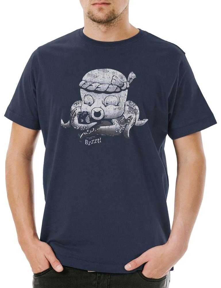 Tattoo Octopus Mens T-Shirt Squid Art Tattooist Artist Studio Comic