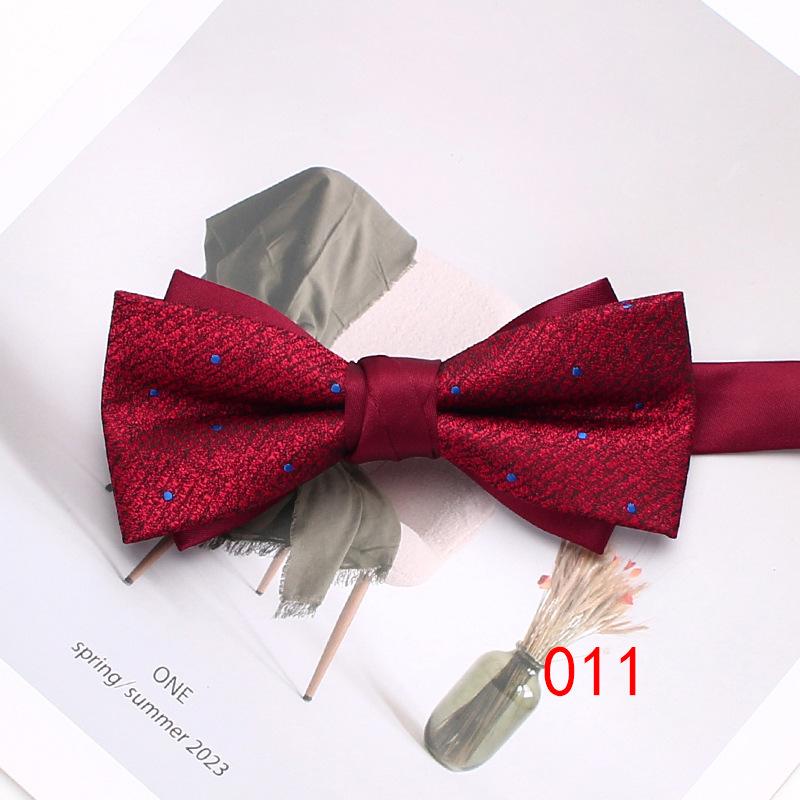 Rael Striped Bow Tie Plaid Polyester Bow Tie Men'S Casual Shirt Accessories Bow Tie