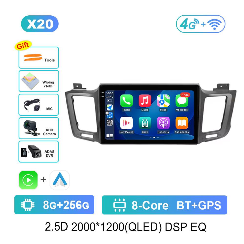 GPS Navigation Android System for Toyota RAV4 RAV 4 Xa40 2012 - 2019 Car Video Multimedia Player Split Screen 4G BT DSP Stereo
