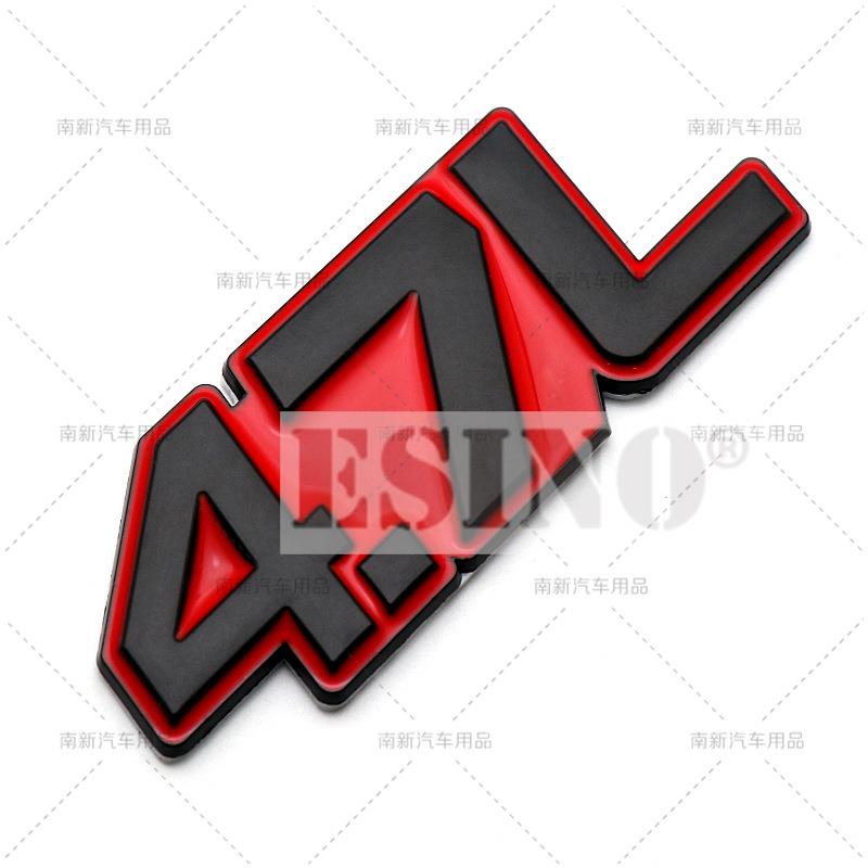 Car Styling 3D Metal Chrome Zinc Alloy Adhensive Emblem 3.0L 3.5L 4.0L 4.6L 4.7L Body Trunk Fender Badge Accessory