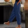 QICED Women's Fashion Casual Solid Color Print Pants & Capris