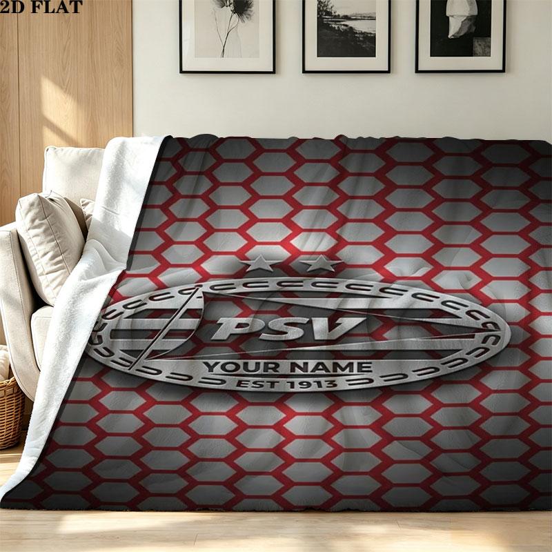 1PC Philips Sport Vereniging Custom Name Patterned Flannel Blanket Suitable For All Seasons for Home Decor Warmth and Comfort Gifts Holiday Present