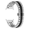 For Samsung Galaxy Watch Ultra 47mm Wrist Band 5-Bead Stainless Steel Butterfly Clasp Watch Strap