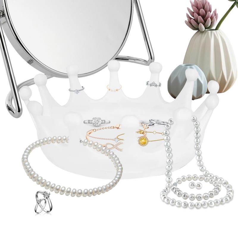 

Ring Dish Crown Shaped Trinket Holder Multifunctional Modern Jewelry Dish For Nightstand Bathroom Vanity Bedroom Dresser China Mainland