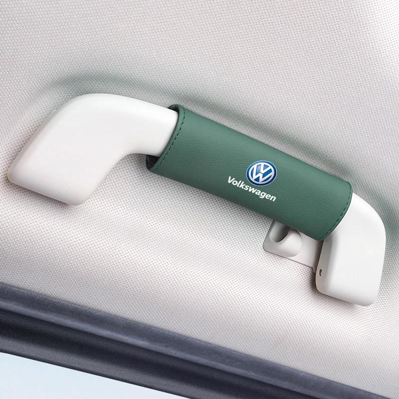 qwe3Car Sticker For VW Volkswagen Jetta MK5 Golf 1Pcs PU Leather Roof Handle Anti-scratch Protector Case For Volkswagen GTI T5 Teram