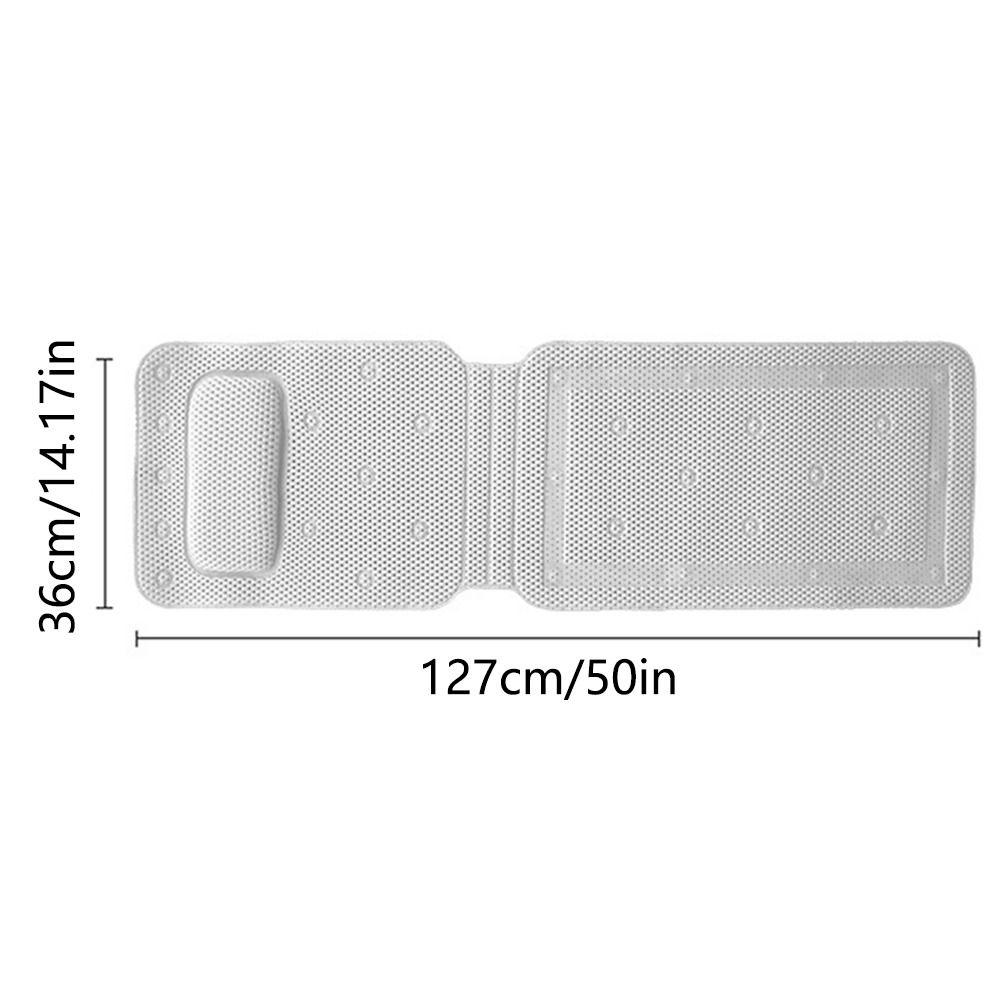 Quick Drying PVC Foam Bath Mat Suction Cups Bath Pillow Relaxing Non-Slip Bathtub Mat  Women