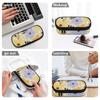 Pen Case 300D Polyester Portable Zip Around Closure with Removable Pen Slot Divider Mesh Pocket and Main Storage for Classroom Use