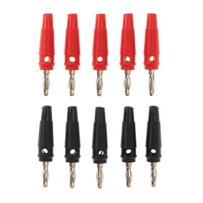 10 Stück 32A 4mm Bananenstecker Stecker Stapelbarer Verbinder Hoher Strom Schraubtyp Lautsprecherkabeladapter 4mm Hoher Strom Bananenstecker