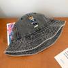 Versatile Denim Fishing Cap Korean Sun Protection Hat Cute Denim Bucket Cap  Spring Summer