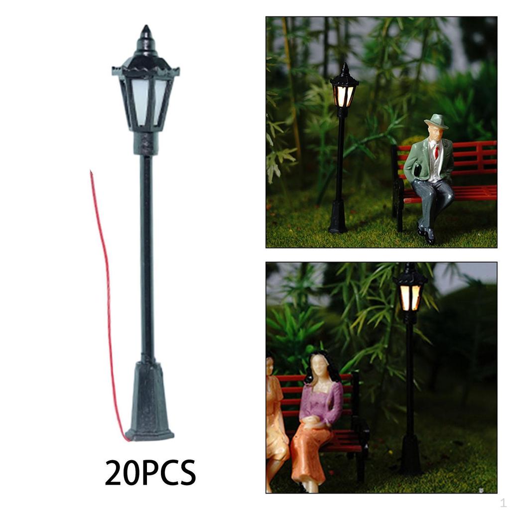 1/87 Außenpfostenleuchte Mini-Straßenmodell HO-Maßstab Eisenbahnzuglampe für Handarbeit