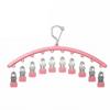 Stainless Steel 10 Clips Sock Drying Rack Waterproof Non-slip Windproof Sock Clips Space Saving Legging Organizer Balcony