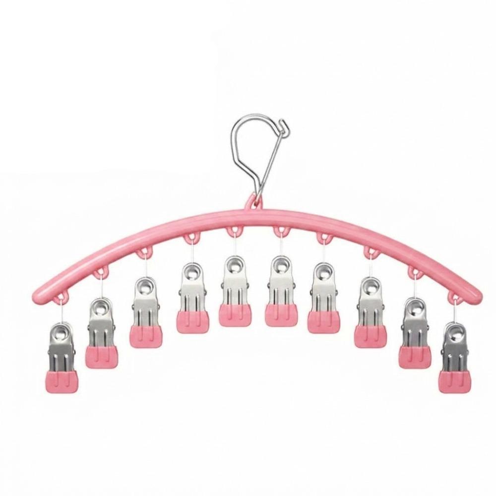 Stainless Steel 10 Clips Sock Drying Rack Waterproof Windproof Sock Clips Balcony