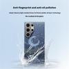 For Samsung Galaxy S25 Ultra Magnetic Case Precise Cutouts Aramid Fiber Phone Cover with Metal Lens Frame
