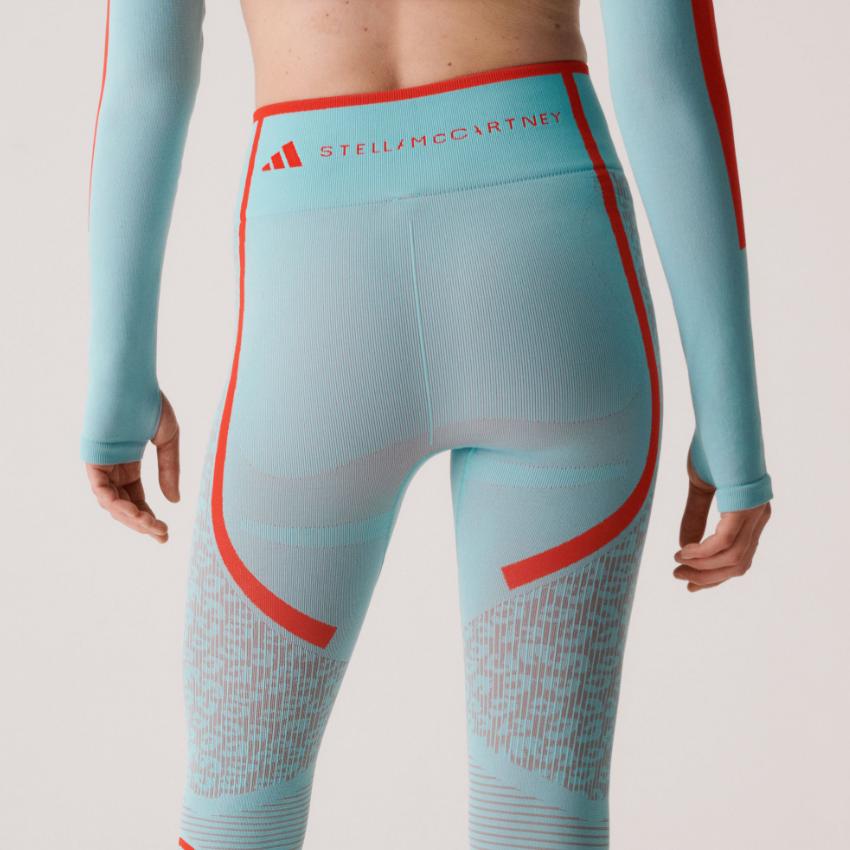 Adidas X Stella McCartney Truestrength Yoga Leggings Color Block Women Leggings Mint-Green HY1126