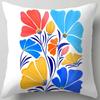 Blue Flower Decorative Pillowcase Living Room Office Decoration Home Pillowcase