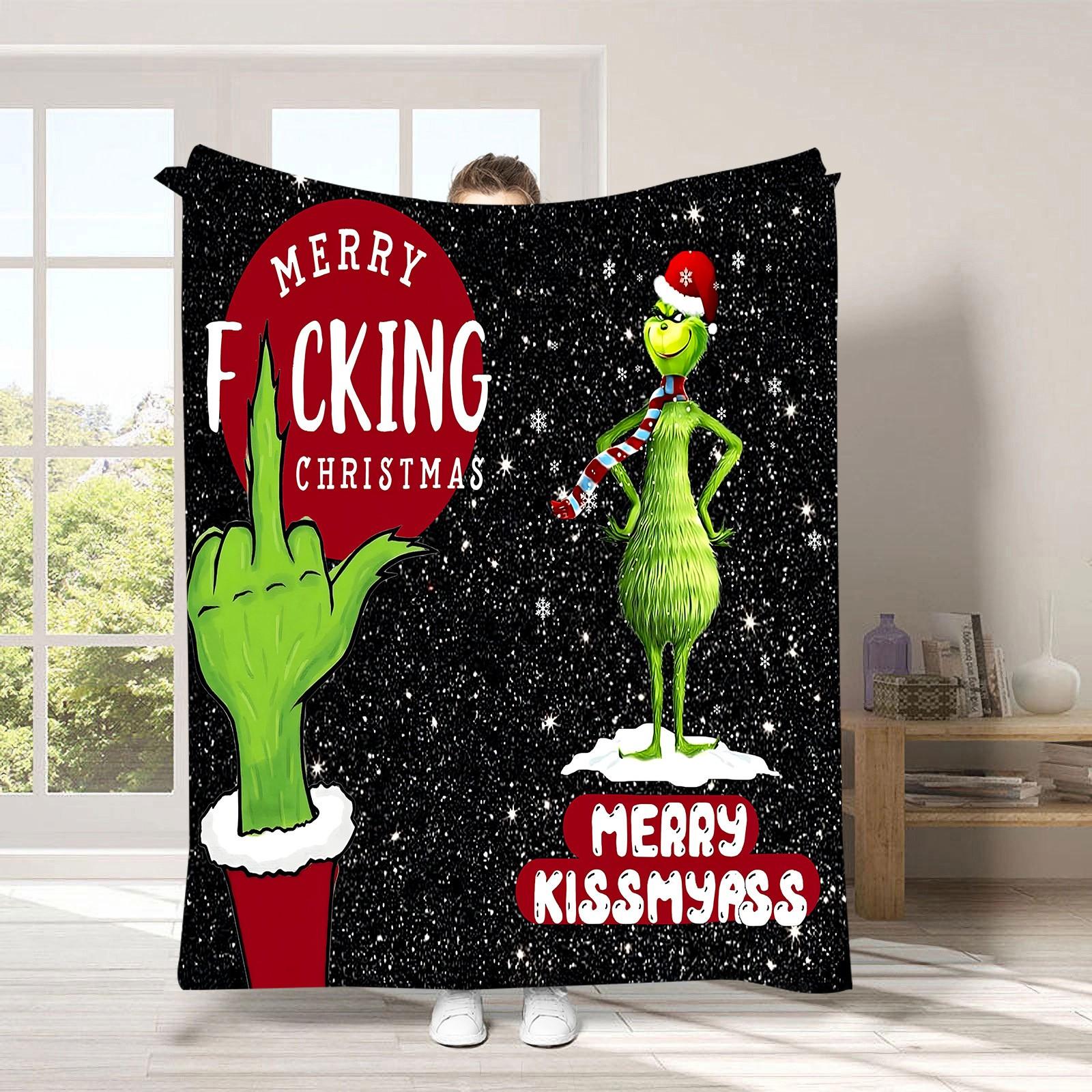 

Рождественский чехол для одеяла, мягкое и удобное плюшевое шерстяное фланелевое одеяло One Size