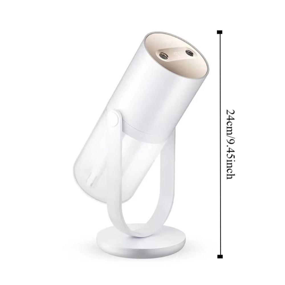 360° Drehbarer Mini-Luftbefeuchter 450ml Kabelloser Luftbefeuchter Desktop-Luftbefeuchter Nachtlicht