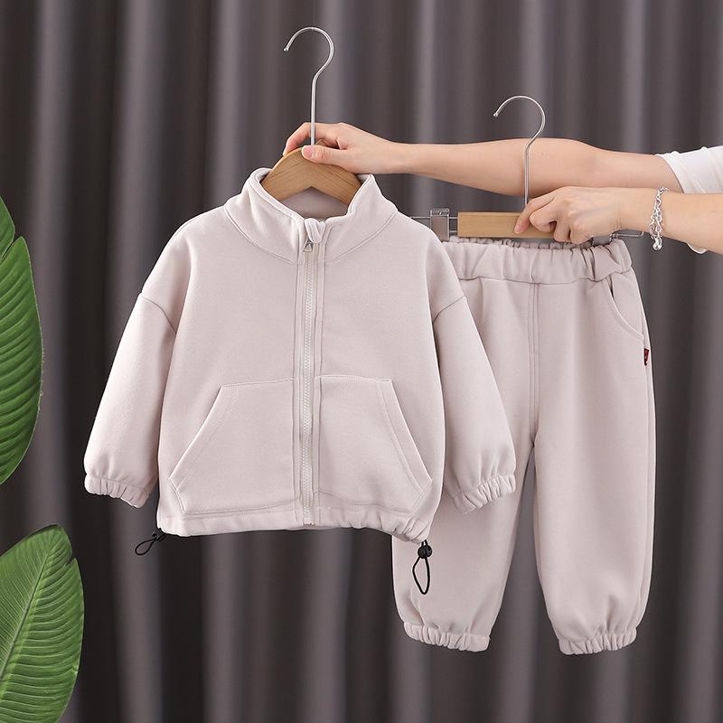Autumn and Winter Children's Boys'  Clothing Sets Casual 2 PCS Child Sets Sport Suit for Girls Boys Clothes Coat+Pants