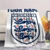 1PC Custom Name England Soccer Patterned Flannel Blanket Suitable For All Seasons for Home Decor Warmth and Comfort Gifts Holiday Present
