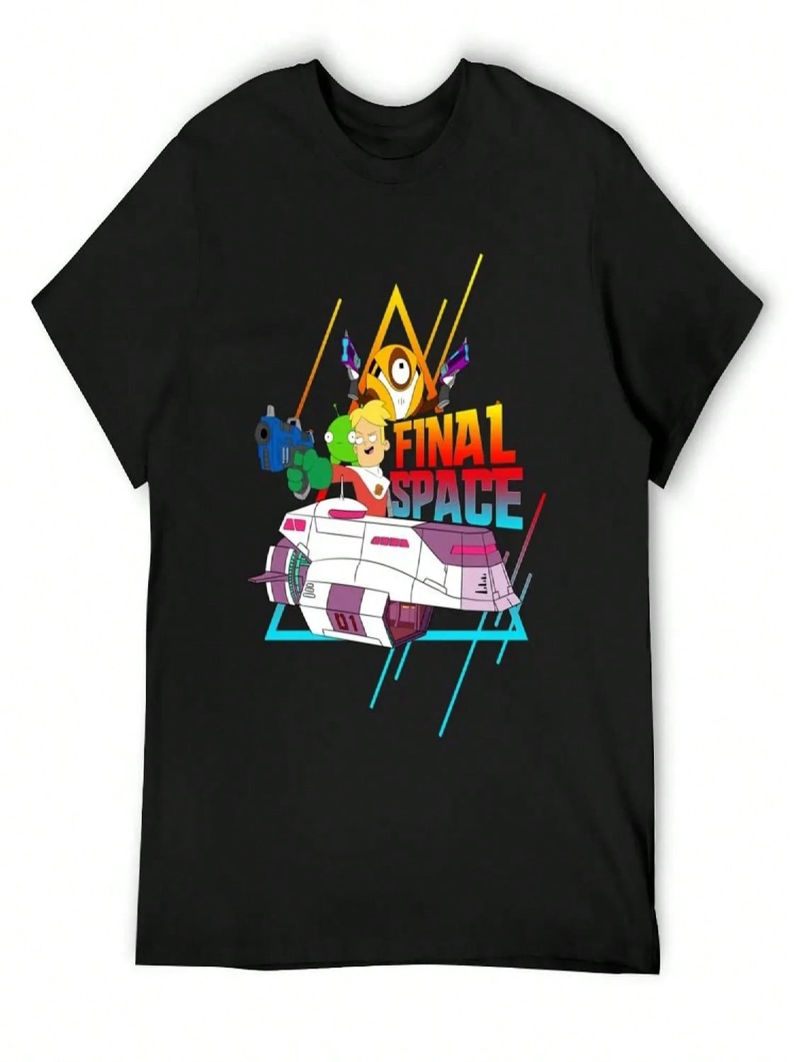 Final Space T-Shirt Custom T Shirt Anime Clothes Funny T-Shirt unisexs Designer Clothes S разноцветный