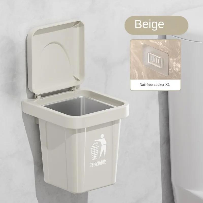 Portable Ashtray Trash Can Ashtray with Lid, Stainless Steel Ashtray, Bathroom Wall Hanging, Notch Anti-fly Ash Ashtray