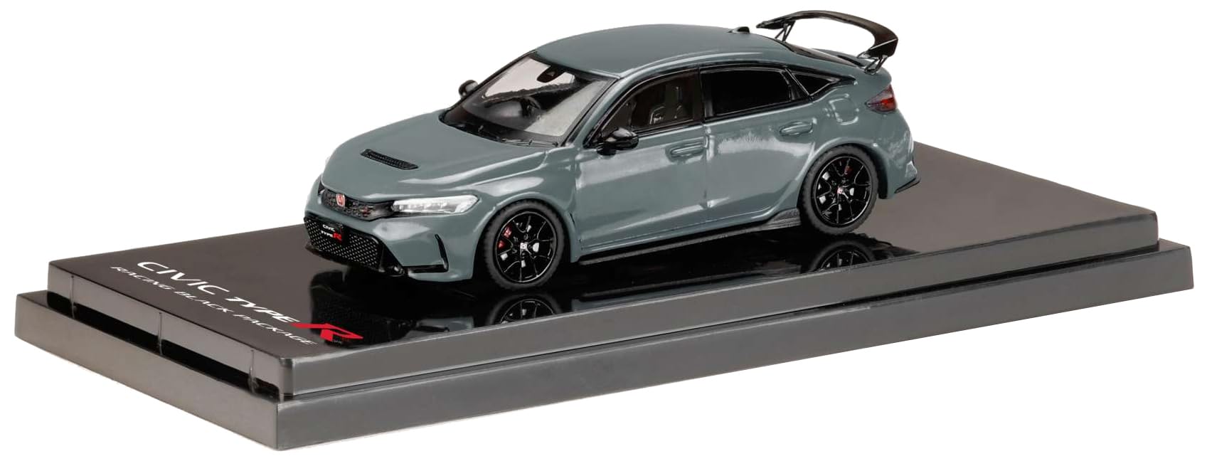 

Hobby Japan HJ64 Scale Honda Civic Type R Racing Black Package 2025 Sonic Gray Pearl Finished Model HJ644063GM 1/64 (FL5)