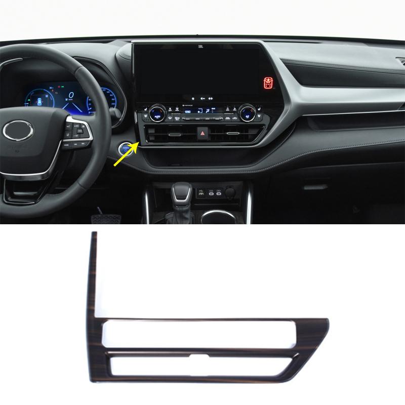 For Toyota Highlander Kluger  2022 Car Interior Peach Wood Decoration Gear Shift Knob Head Cover Trim