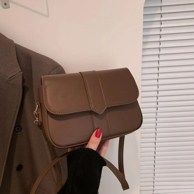 Leather Shoulder Bag for Women  Designer Bags and Purses  Small Messenger Bags  Monochromatic Crossbody Bags  Fashion Trend