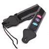 Adjustable Electric  Acoustic Guitar Bass Shoulder Strap with 3 Guitar Pick Holders Braided Nylon Belt PU Leather Ends