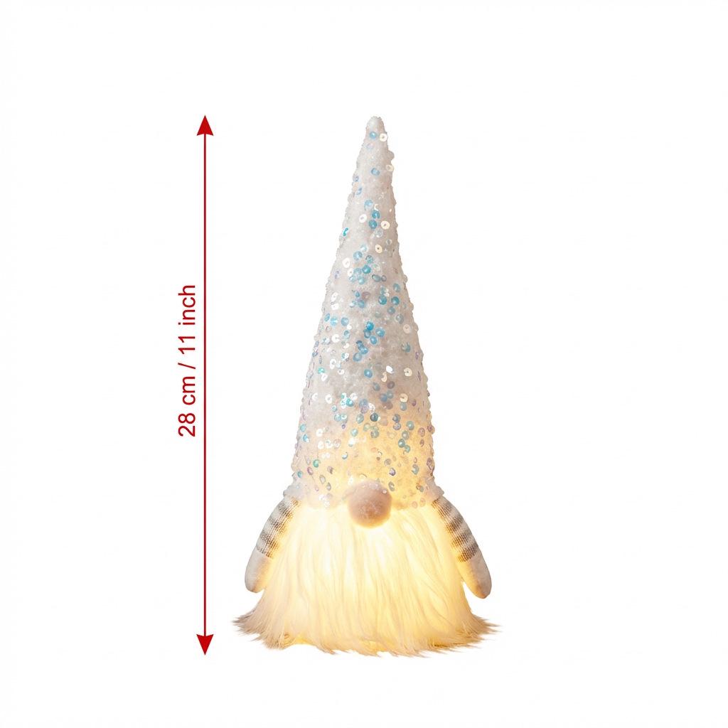 Luminous Christmas Gnome Ornament - Faceless Dwarf Decoration for Home and Window Festivals