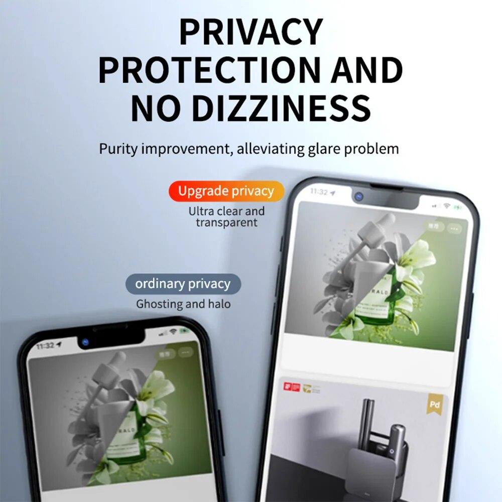 4 PCS Anti Peeking Tempered Glass for iPhone 14 12 11 Pro Max Privacy Protective Glass for iPhone 14 Plus 12 Mini SE 2020
