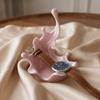 Plastic Water Splash Trinket Holder Wave Shaped Key Ring Holder Splash Shaped Jewelry Tray  Bedroom