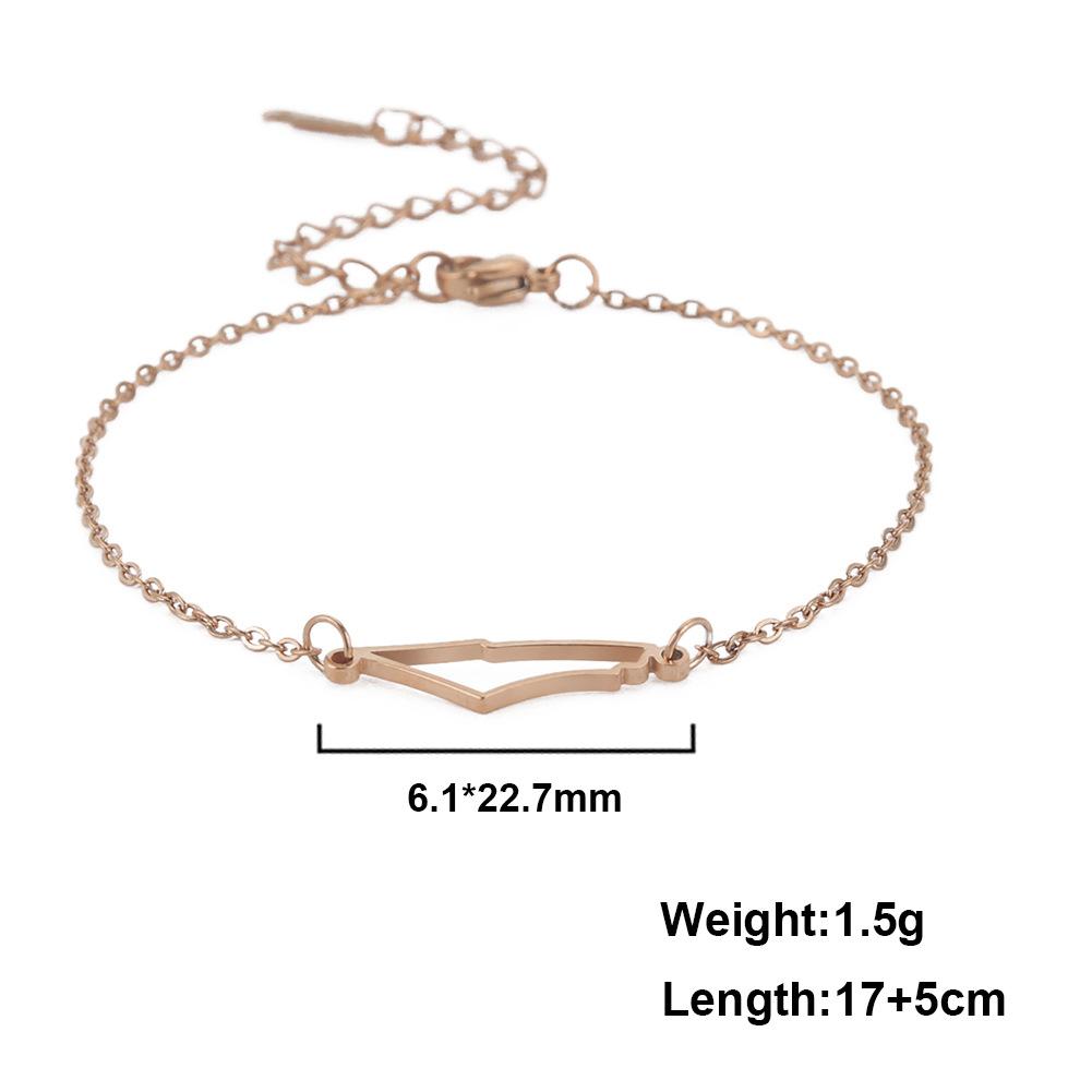 Delicate Hollow Mountain Pendant Bracelet Irregular Design Elegant Jewelry for Women