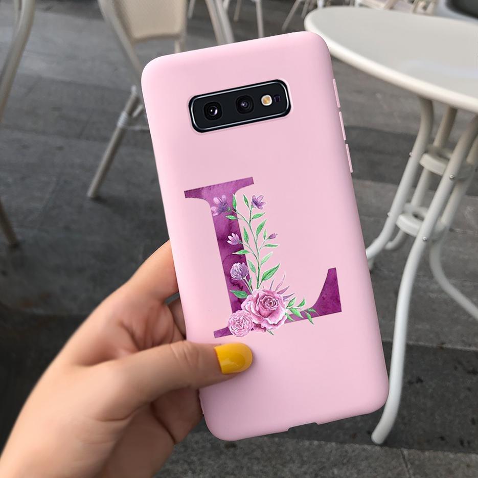 Cute Letters Cover For Samsung Galaxy S10 Plus Case S10 S10e Soft Silicone Phone Back Case For Samsung S10 S10e S10+ Cover Coque
