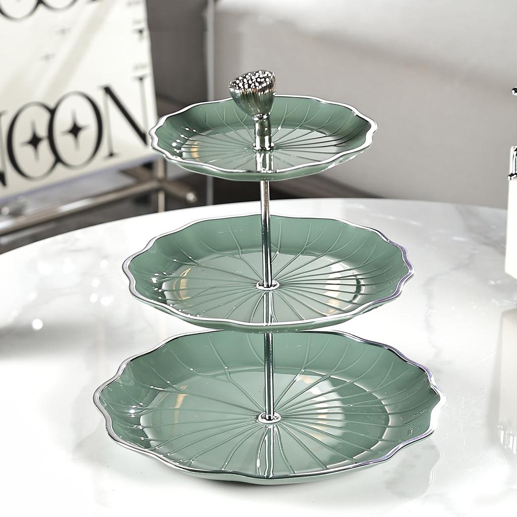 Luxury European Cake Stand Wedding Party Dessert Table Candy Fruit Plate Cake Self Help Display Home Table Decoration Trays