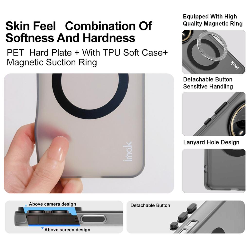 IMAK For Honor 400 Lite 5G Case Compatible with MagSafe PC+TPU Protective Phone Back Cover