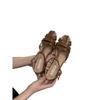 Fashion Block Heels 2025 Sandals Female Shoe Breathable Chunky New Girls Closed Comfort Gladiator Fashion Low Beige Rubber Rome Scandals