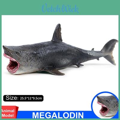 Premium Megalodon Figure Ancient Shark Wild Animal Pvc Model Toy For Collectors