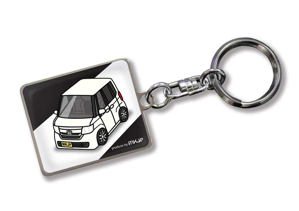 MKJP Honda N-BOX JF3 Custom Key Holder, Base: Black, white