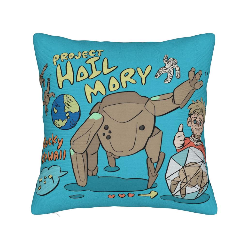 Project Hail Mary Square Pillow Cases Ryland Grace Rockys Cushion Cover Custom Polyester Decorative Pillowcover for Car 40*40cm