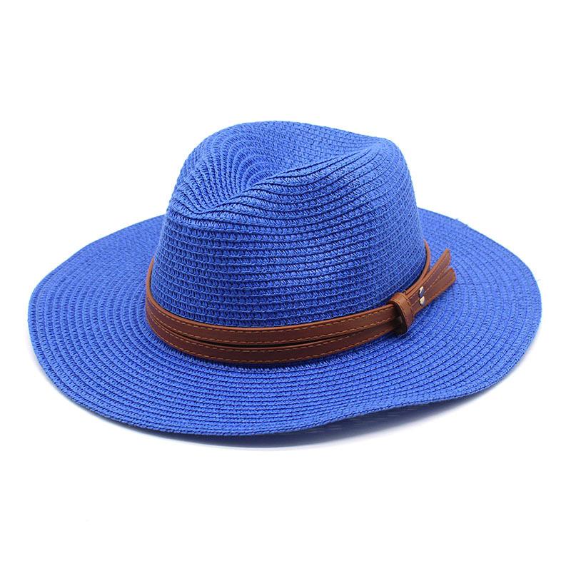 Slaměný klobouk, plážový klobouk pro muže a ženy, přímořský venkovní opalovací krém, sluneční klobouk, cylindr, jazzový slaměný klobouk