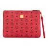 MCM Year of the Rat Clutch Bag, Red Visetos Monogram Wristlet with Mouse Print, for Daily Travel Shopping Cosmetics MXZASXL02RJ001