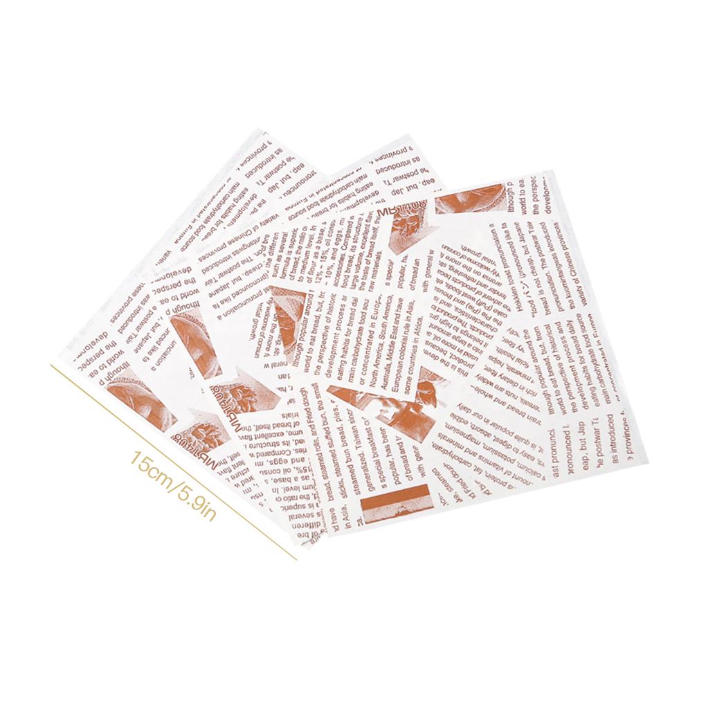 100Pcs Sandwich Bags Grease Proof Kraft Paper Bag Packaging for Dessert